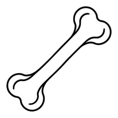 Dog Bone Line Art Vector