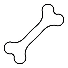 Dog Bone Line Art Vector