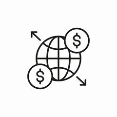 global finances icon sign vector