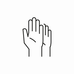 hand raise icon sign vector