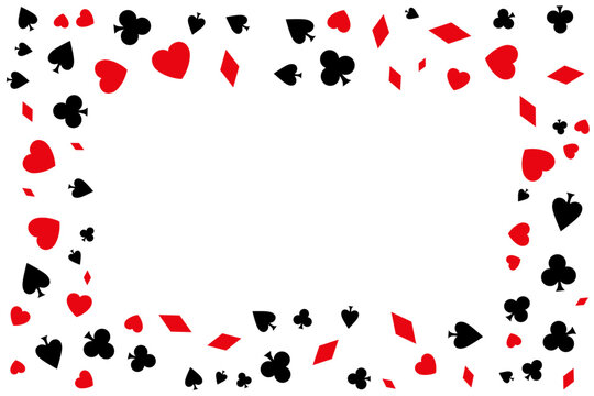 Poker concept frame with copyspace