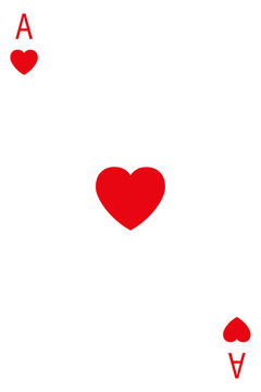 Ace of Hearts card, playing cards