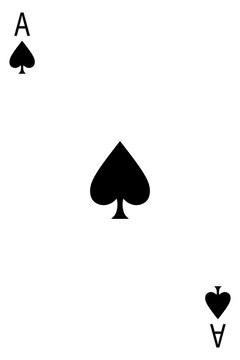 Ace of spades card, playing cards