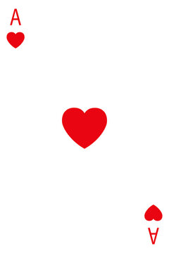 Ace of Hearts card, playing cards
