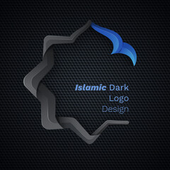 Modern Islamic Logo Design with Dark and Elegant Background
