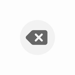 Fototapeta premium delete text icon sign vector