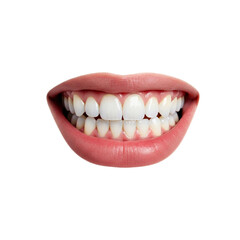 Smiling mouth with a teeths. isolated on transparent background