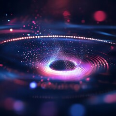 Obraz premium Abstract swirling digital vortex