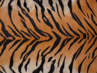 Natural Tiger Fur with Soft and Varied Texture