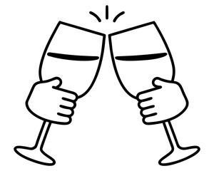 hand holding a glass of champagne