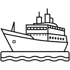 Obraz premium vector illustration of a ship