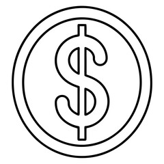 dollar icon on metal button