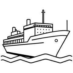 Fototapeta premium vector illustration of a ship