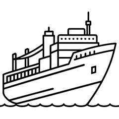 Fototapeta premium vector illustration of a ship