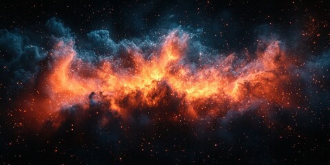 Fototapeta premium Cosmic explosion of colors over distant galaxies in a vast universe