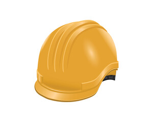 Vector design of a yellow helmet which is usually used in construction projects and the like which is useful for protecting the head.
