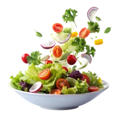 Fototapeten Falling salad isolated on transparent background    © NorStock
