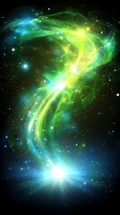 Cosmic Nebula Swirl with Space Background.