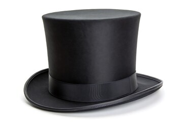 Black top hat isolated on white background