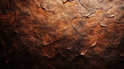Fototapeta premium This image features a detailed textured copper surface with cracks and highlights, showcasing a warm and rustic look, ideal for design and artistic projects.
