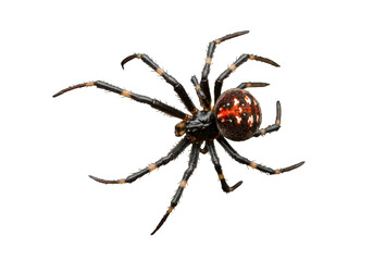 Obraz premium Black Widow Spider on high quality transparent background png