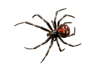 Black Widow Spider on high quality transparent background png