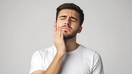 Man experiencing toothache