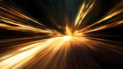 Dynamic streaks of light blur across a dark background, conveying a sense of high velocity, kinetic energy, and rapid motion, evoking feelings of excitement and power. Fleeting Light. Illustration