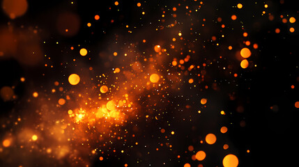 sparks embers illuminating