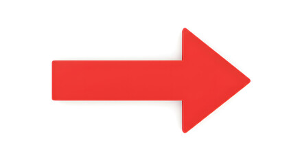 red arrow on white background