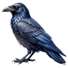 Fototapeta premium crow on white background