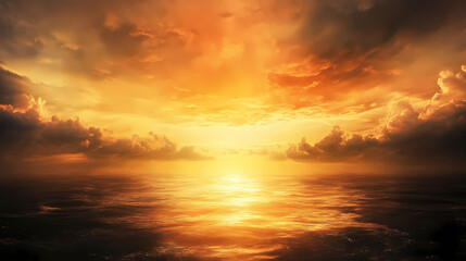 Obraz premium Shimmering veil of light hovering above the horizon, atmospheric, serene, glow. Veiled Horizon. Illustration