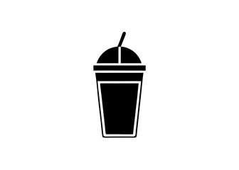 A hot cup of brown coffee or tea, a vector icon of a breakfast beverage, coffee, tea, cup, beverage, breakfast, drink, hot, brown, vector, icon.