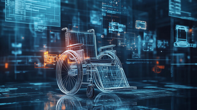 Futuristic wheelchair design showcasing advanced technology  