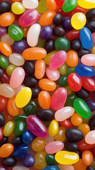 Festive blend of assorted jelly bean colors packed tightly for a fun phone wallpaper background.

