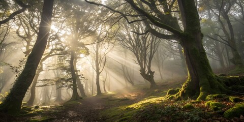 Obraz premium morning in the forest