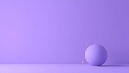 Single Purple Sphere on Purple Background