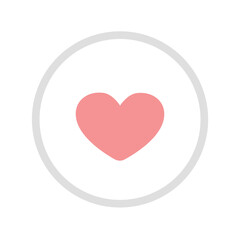 ハートマークのシンプルなアイコン