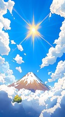 Mt. Fuji Sunny Sky Clouds