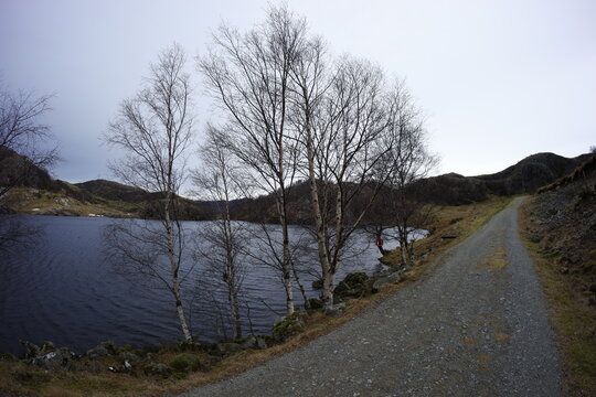 Tj&oslash;rnakovtj&oslash;rna lake in Norway, Jaanuary