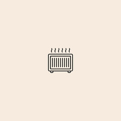 Room Heater icon flat vector design. 