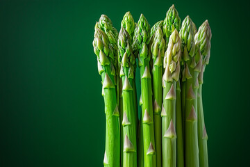 Fresh asparagus isolated on a solid background
