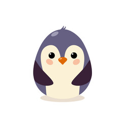 Easter egg. Cute penguin in the shape of Easter egg, cartoon illustration on a white background,