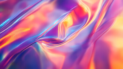 Naklejka premium An iridescent hologram glass material background. mirage. illustration. Iridescent Mirage. Illustration