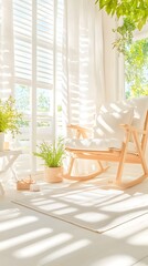 Sunny Room with Rocking Chair, and Relax.