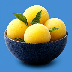 Yellow Popsicles in Bowl