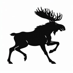 Obraz premium vector illustration moose silhouette image