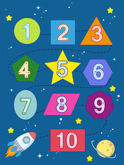 Activity worksheets for kids education with many exercises. Writing practice. Learning numbers from 1 to 10.