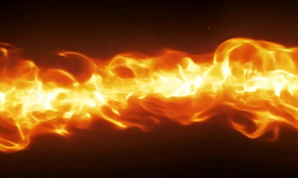 Animated fire trail effect 2d and 3d animation