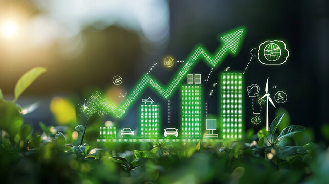 Diagramme de croissance d&rsquo;une entreprise d&rsquo;&eacute;nergie renouvelable